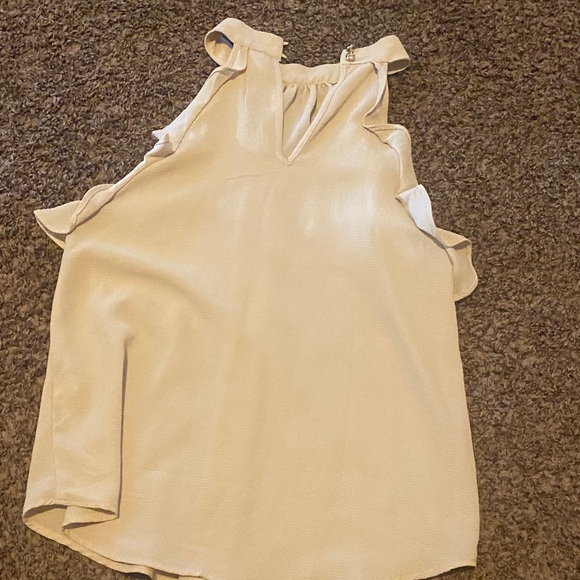 Chic Cream Ruffle Tank Top - Picture 5 of 6